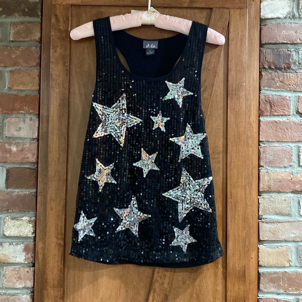 Dots sequenced star tank top